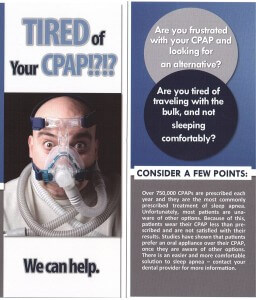oral appliance a CPAP alterntive